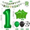 Football Themed Foil Balloon Set Number Balloons Party Decoration Kit Birthday Celebration Accessories Sports Event Supplies