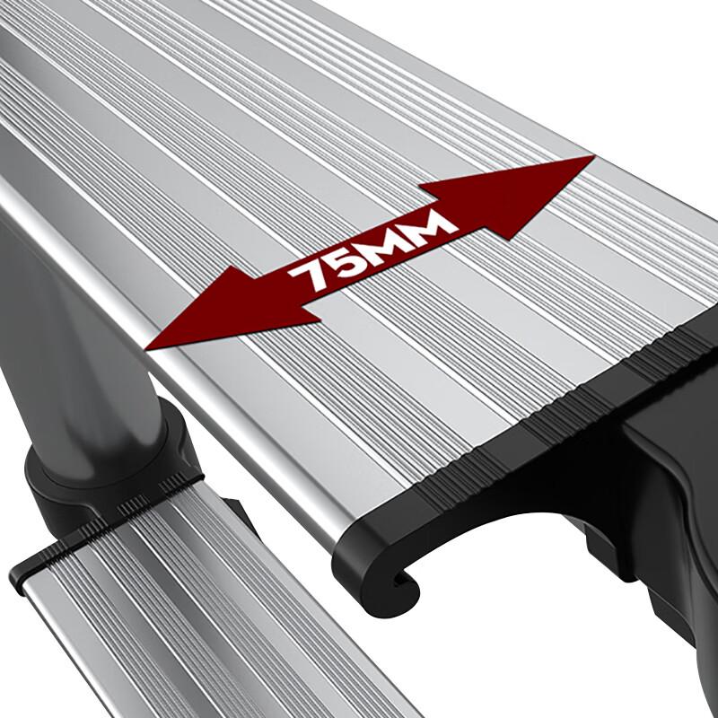 Heavy-Duty Aluminum Telescopic A-Frame Ladder with Wide Steps
