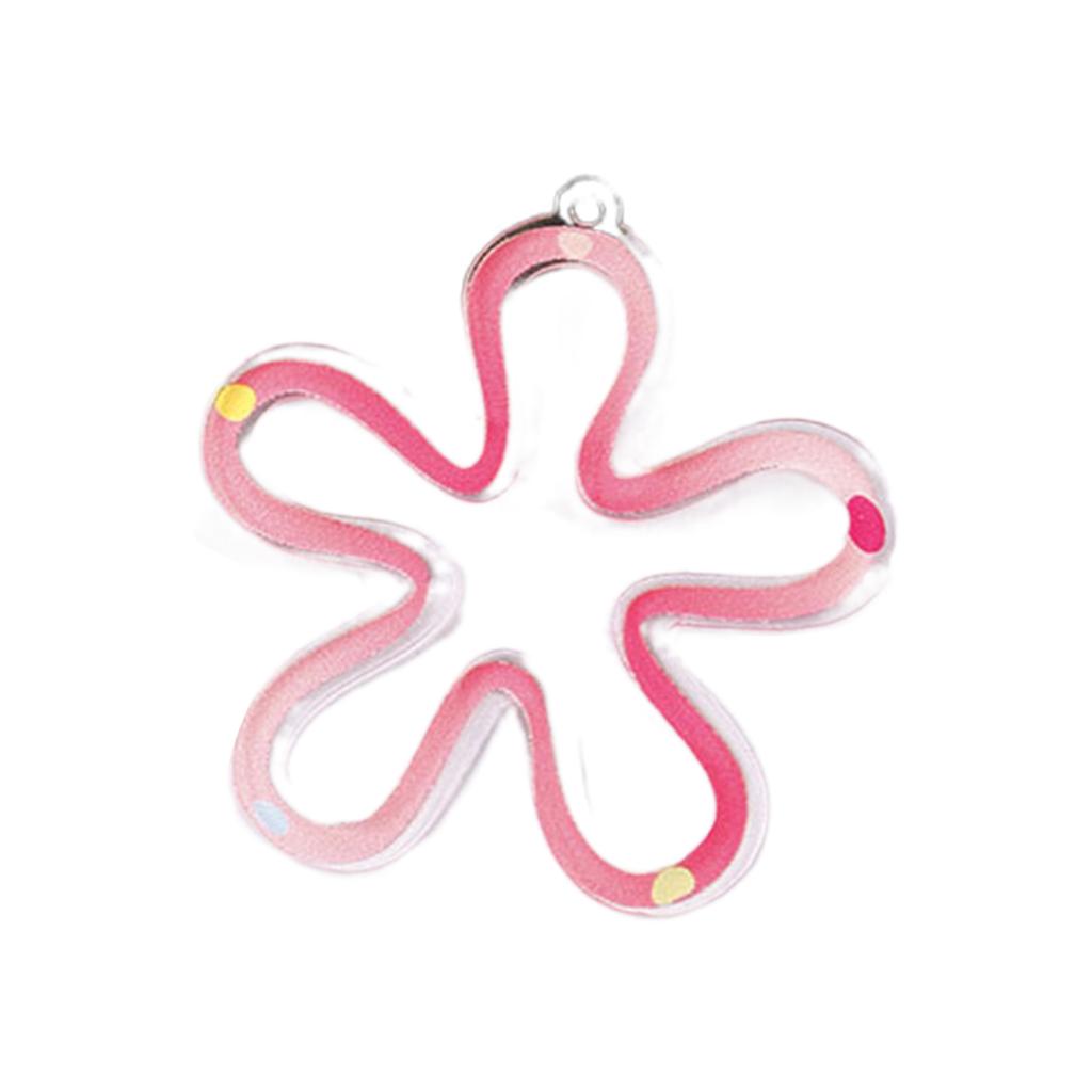 DIY Elegant Hollow Flower Pendant Hollow Flower Jewelry Making Accessories Acrylic Material for Jewelry Necklace Making