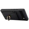 For Google Pixel 6a Phone Case PU Leather+TPU Card Holder Cover with Ring Holder