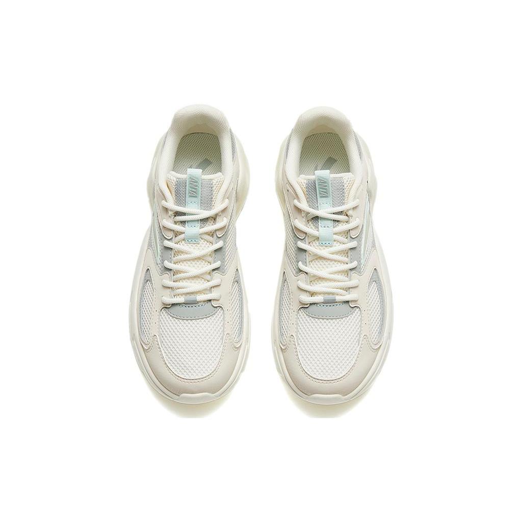 Anta Life Collection Cushioning Slip Resistant Low top Sports Casual Shoes Women's White Green Gray 122328892-4