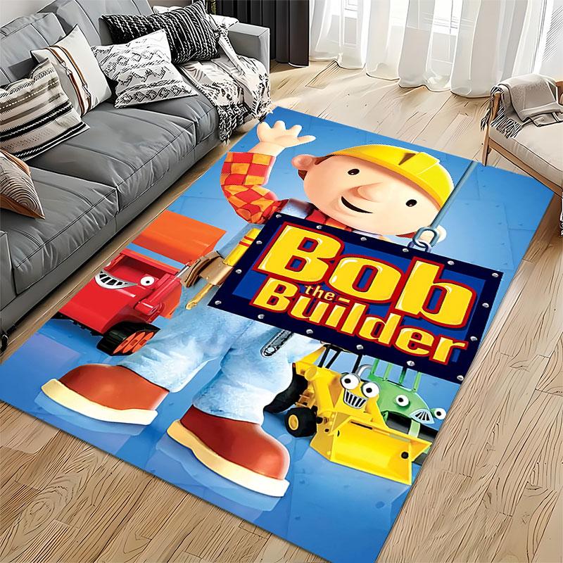Cartoon Builder Theme Carpet suitable as a non-slip mat for the living room or bedroom sofa