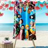 Kimetsu no Yaiba Print Beach Towel, Large Soft Quick Dry Towel for Beach Camping Swimming