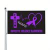 1pc Multi-size Optional Domestic Violence Awareness Flag, Bright Banner, Wall Banner, Poster Banner, Breeze Banner, Banner Logo