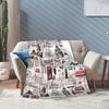 Union Jack Flag Of The UK Blankets Flannel British London Symbols Soft Throw Blanket for Airplane Travel Quilt Portable