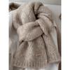 Sciarpa Lunga Invernale da Donna in Misto Lana Alpaca, Monocolore, Calda, per Collo, Studenti, Coppie