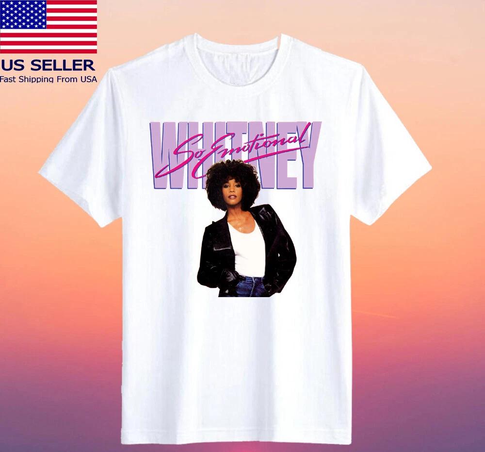 Whitney Houston So Emotional Men s White Size S-5XL S