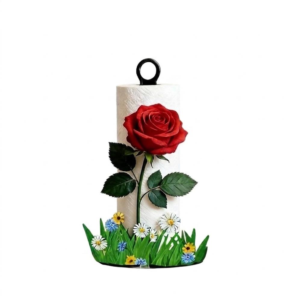 Animal Flower Pattern Floral Paper Towel Holder Cook Character Kitchen Napkin Stand Living Room