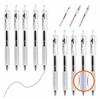 [LaLa Sandia] Gel Ink Ballpoint Pens 0.5mm Black, Pack of 10, Retractable, Soft Grip PB-SGP