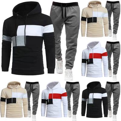 Męski  Rekreacyjny  Kaptur  Bluza z kapturem  Spodnie  Dodatek polaru  Luźny  Zestaw bluz z kapturem