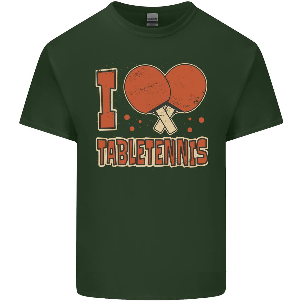 I Love Table Tennis Unisexs Light Cotton TShirt