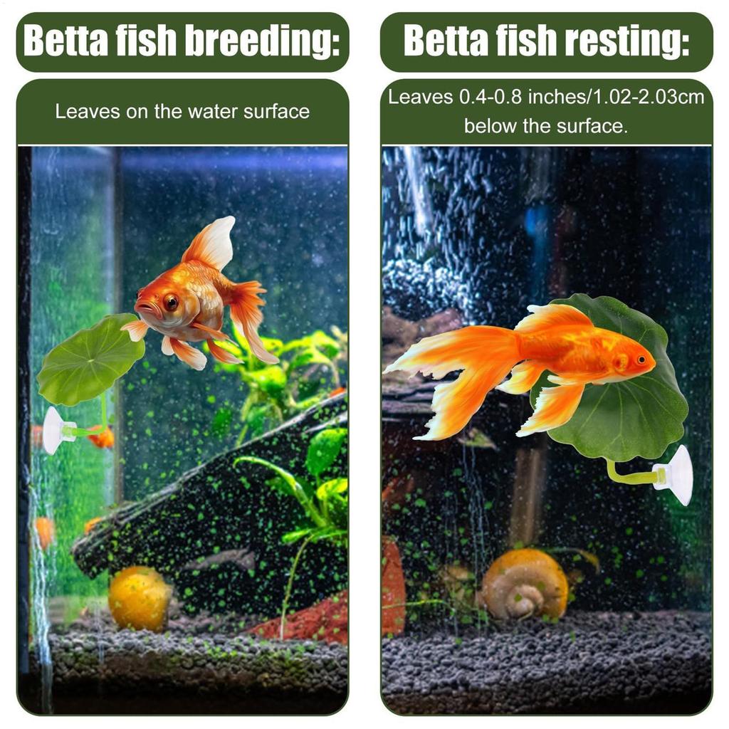Betta Fish Hammock 5 Pieces Adjustable Betta Leaf Hammock Fish Toys Set Aquarium Decor for Playing Breeding Shrimp Corydora