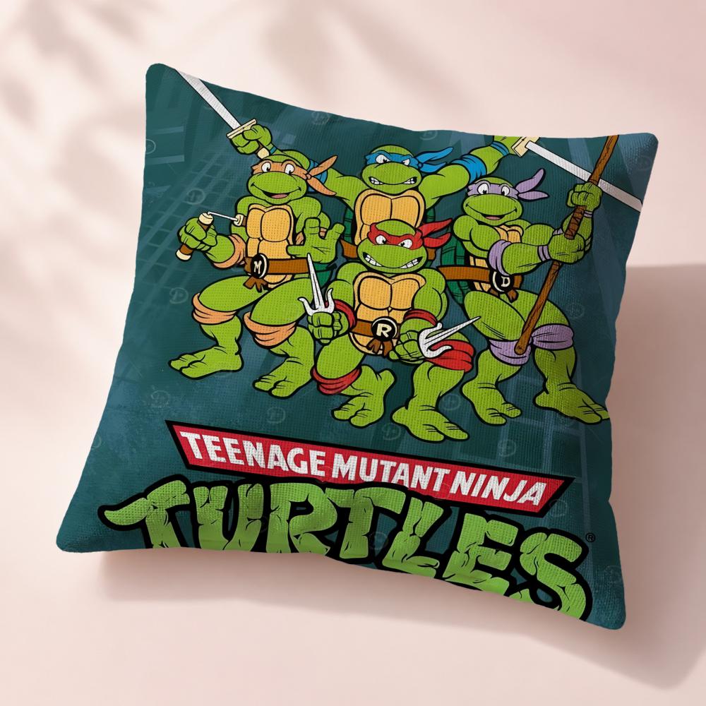 Cartoon Teenage Mutant Ninja Turtles Cushion Cover Premium Reversible Pillow Cover in Dual Comfort Decor for Home  Car