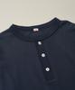 ESFAI Waffle Henley Neck Ls T Shirt (Dark Navy)