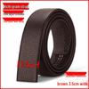 Men's Genuine Leather Cowhide Belt with Automatic Buckle, Youth Style, Lychee Pattern.