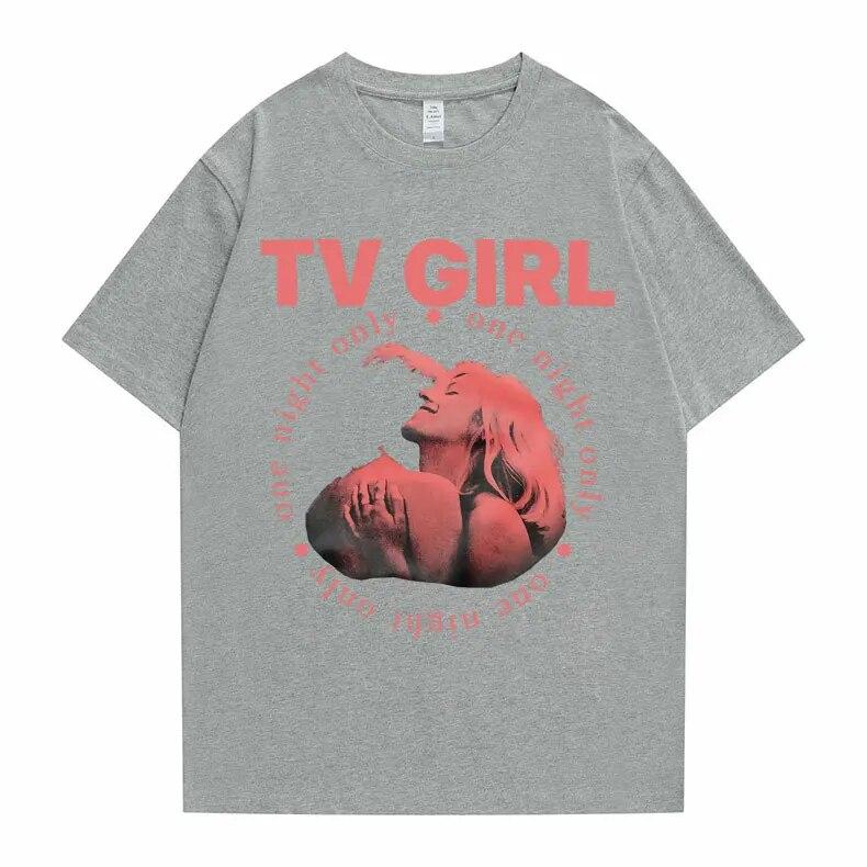 Cults TV Girl O singură noapte Tricou cu imprimeu grafic Tricou unisex Vintage Tricou unisex Femei Ocazional Tricou supradimensionat Tricou unisex din bumbac