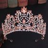 RS217  Silver and Gold Plated Elegant Crystal Wedding Hair Accessories Bride Pageant Tiaras Crowns for Queens