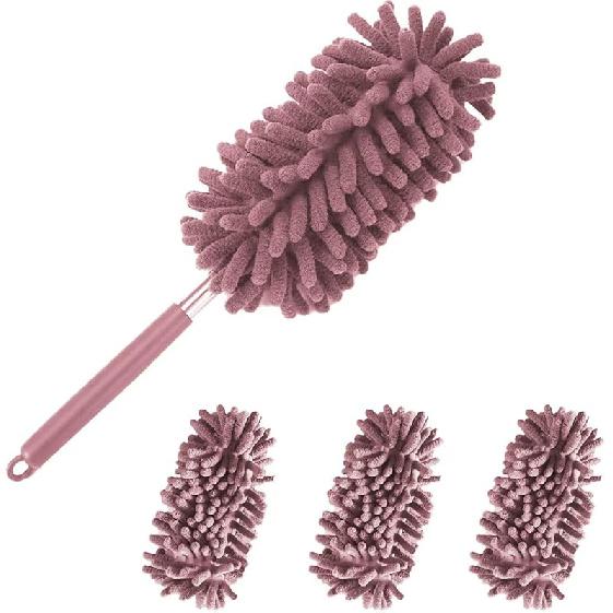 4Pcs Reusable Microfiber dusters Refills Microfiber Duster for Cleaning extendable Pole Duster Washable Damp Duster Bendable Dry Dusters with