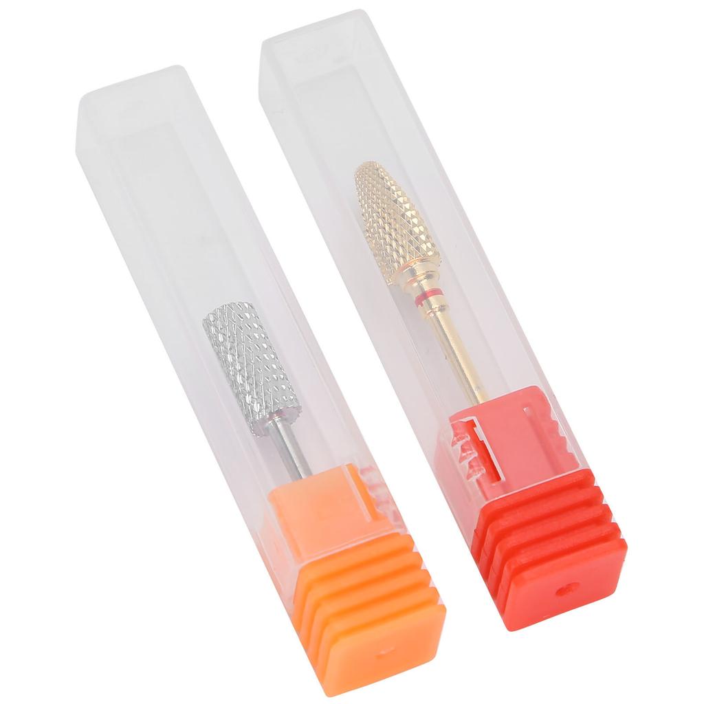 2pcs 2.35mm Shank Diameter Nail Drill Bit Manicure Nail Art Grinding Head for Electric Nail Drill