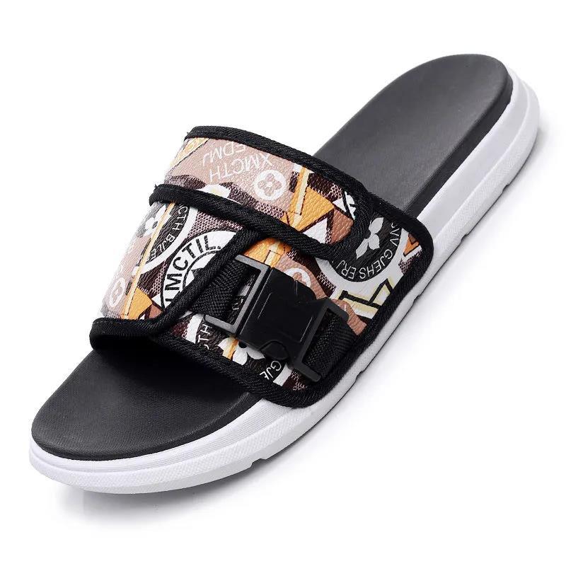 

Летние уличные пляжные спортивные тапочки на толстом каблуке, мужские весенние домашние тапочки большого размера на мягкой подошве на плоской подошве 35-36