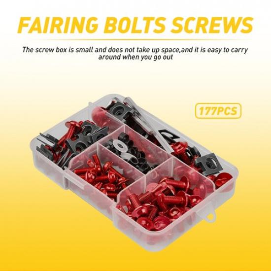 177PC Fairing Bolt Kit Bodywork Screws Set For Honda CBR600RR 1000RR CBR1100XX K