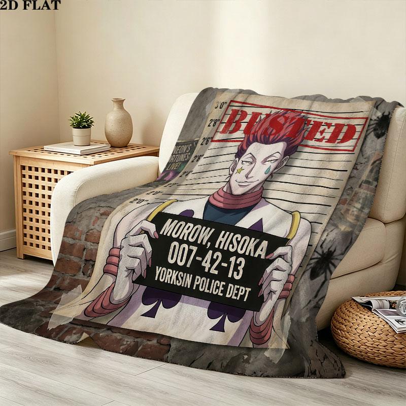 1pz Coperta in Flanella con Fantasia Hunter X Hunter Adatta a Tutte le Stagioni per Arredamento Casa Calore e Comfort Regali Regalo Festivo