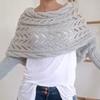 Yousheng Sleeved Shawl Scarf Solid Color Hollow Twist Women Bohemian Style Wrap Braided Cable Scarf Winter Wear
