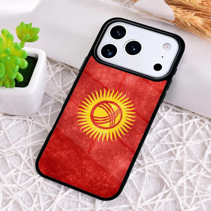Kyrgyzstan Flag Phone Case for iPhone 17 Air 16 15 11 12 14 13 Pro Max Shockproof Cover