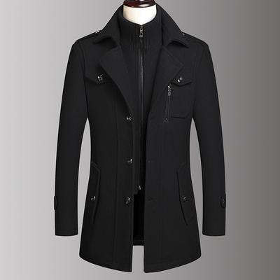 Płaszcz typu trench dla mężczyzn Płaszcz wełniany dla mężczyzn Kurtki dla mężczyzn Modna kurtka i płaszcz Płaszcz męski Płaszcz z podwójnym kołnierzem Kurtka odporna na zimno Garnitury
