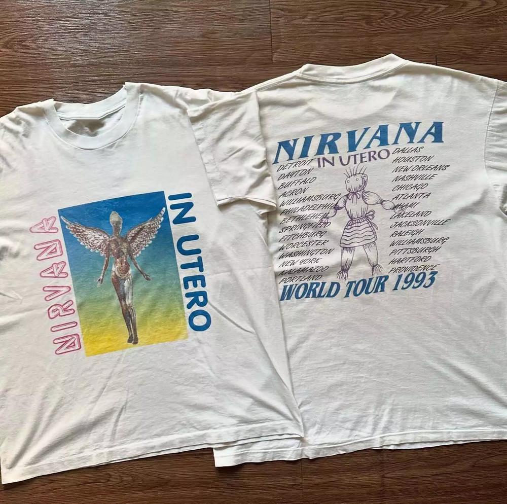 

Футболка Nirvana In Utero World Tour 1993, двусторонняя, 90-е, DO749, унисекс XXXL