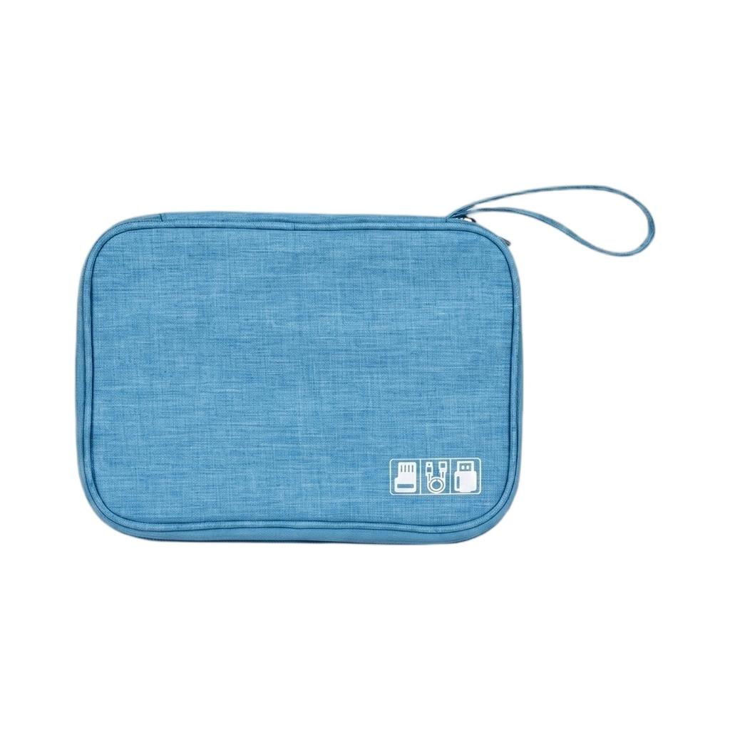 Multi-Functional Travel Electronics Organizer Bag Portable Cable Storage Case with Multiple Compartments and Zipper Closure for Accessories