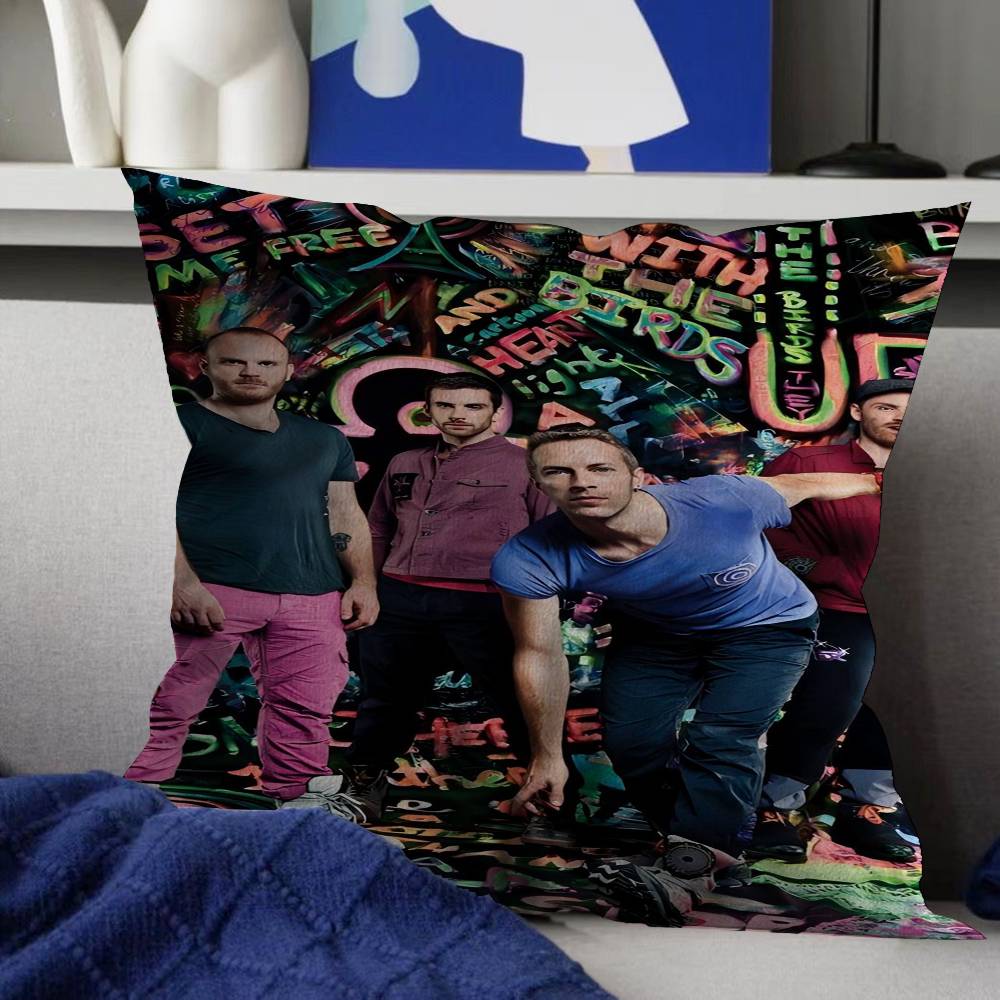 C-Coldplay Band Pillow Gift Home Office Decoration Pillow Bedroom Sofa Car Cushion CoverPillow Case