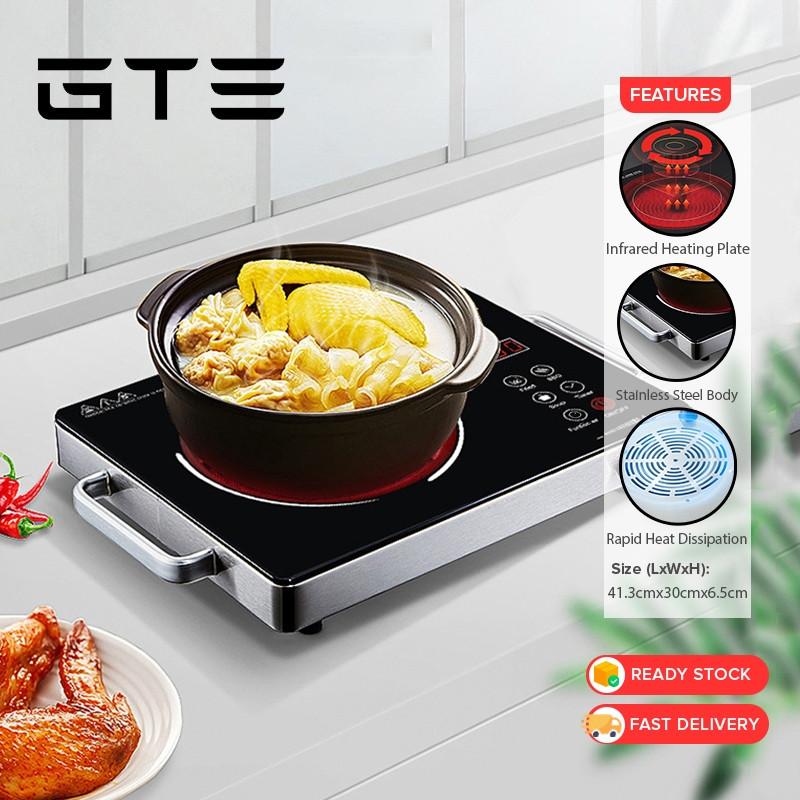 Electric Ceramic Hob 3500W Infrared Cooker Stovetop Smart Fire Boiler with Timer Touch Control Panel Heating Power Suitable for All Types of Cookware
