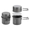 2 Stück Camping Kochgeschirr Topf mit Griff Reise Geschirr Topf Aluminiumlegierung Picknick Hitze Kocher für Trekking Wandern