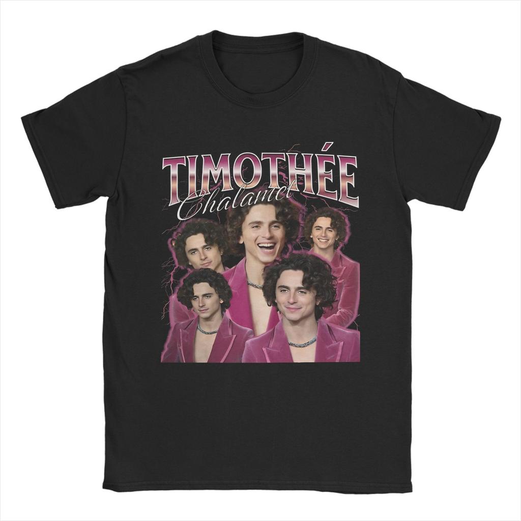 2026 New Timothee Chalamet Portrait Graphics Cotton Unisex Shirt Summer Unisexs Fashion Y2k Short Sleeve Tshirt