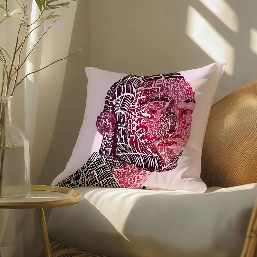 singer Mac Miller-M Pillow Case Silky elegant Comfort Sofa Bed  Invisible zipper Beach pillowcase