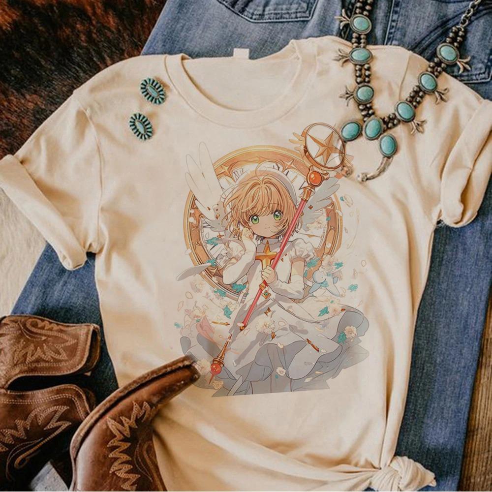 Cardcaptor Sakura t-shirts women designer tshirt female Japanese manga y2k clothes