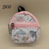 Keychain Accessory Mini Backpack Coin Purse, Scratch Resistant Zippered Compartment Bag, Waterproof Oxford Cloth Earphone Case Holder