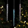 12Pcs High Transparency Christmas Hanging Ice Columns Icicle Decorations Pendant  Home Decor