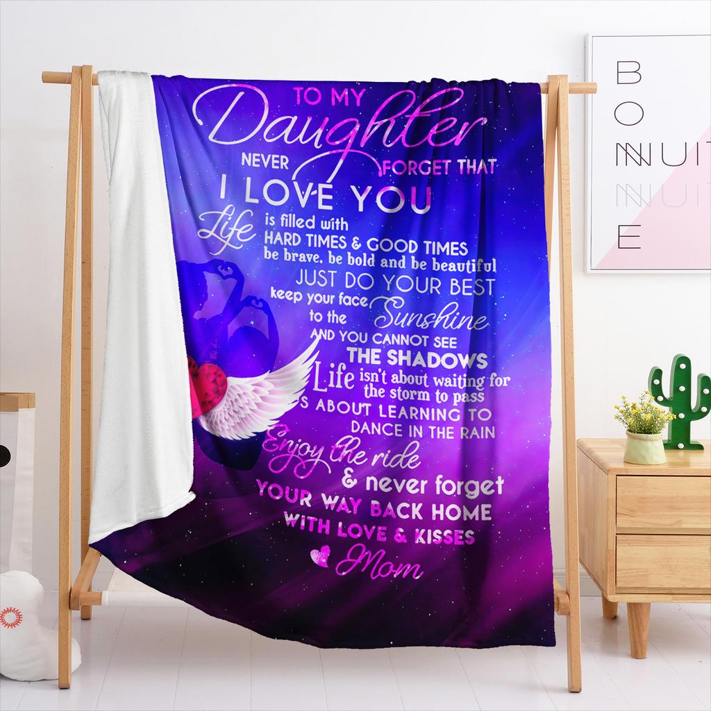Decke Flanelldecke Emotionaler handgeschriebener Brief Englischer Brief 2D Digitaldruck Decke Decke