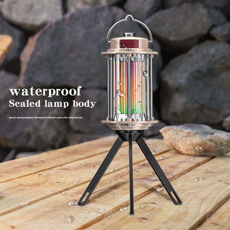 Portable Multifunctional Outdoor Camping Light USB Charging Unlimited Dimming Atmosphere Power Supply Display Screen Tent Light