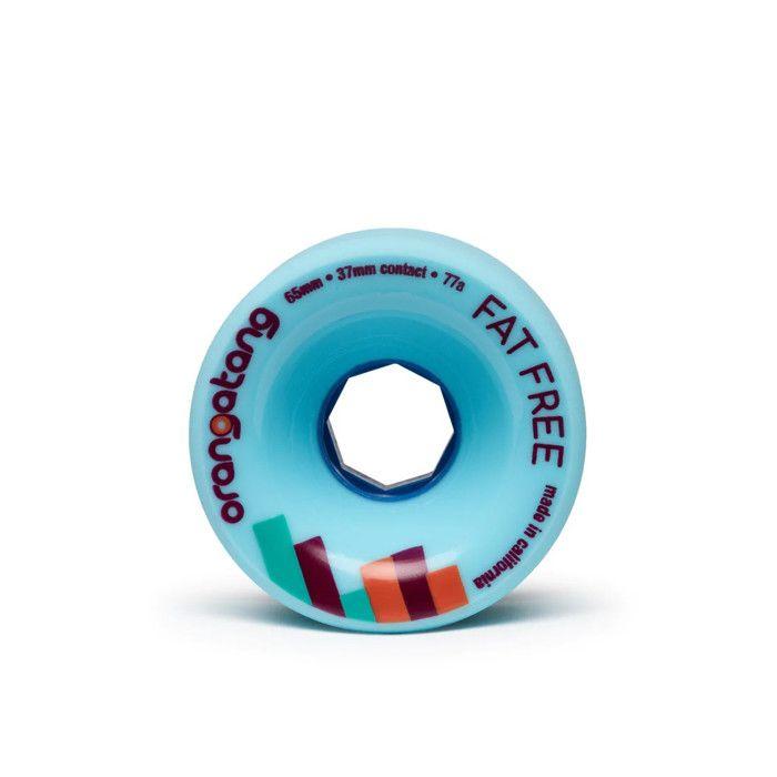 ORANGATANG FAT FREE 65 x 37 mm 77A Bleu - Pack de 4 roues polyvalentes