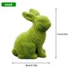 Easter Bunny Outdoor Decoration Artificial Plant Green Flocking Bunny Toys Handmade Grass Turf Home Office Garden Ornament 2025