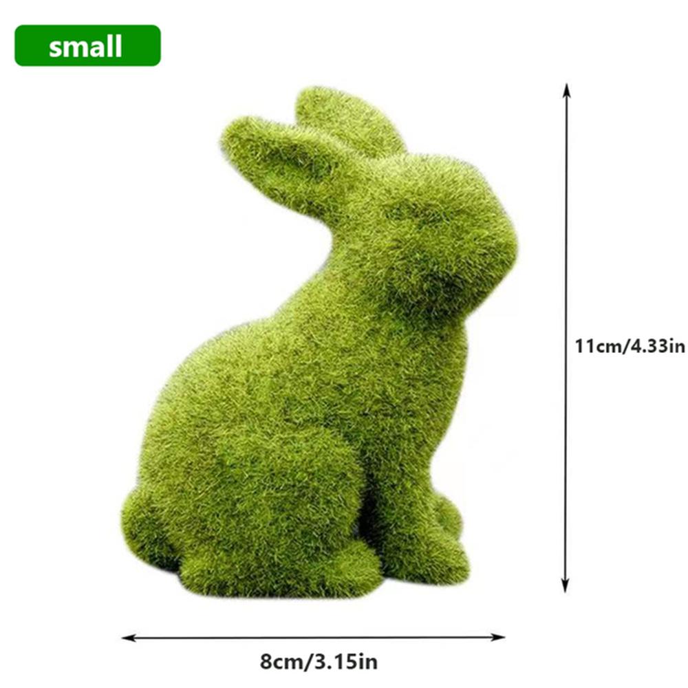 

Easter Bunny Outdoor Decoration Artificial Plant Green Flocking Bunny Toys Handmade Grass Turf Home Office Garden Ornament 2026