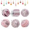 Sequined Pink Christmas Balls 8cm Xmas Tree Pendant Christmas Tree Hanging Ornament  Living Room