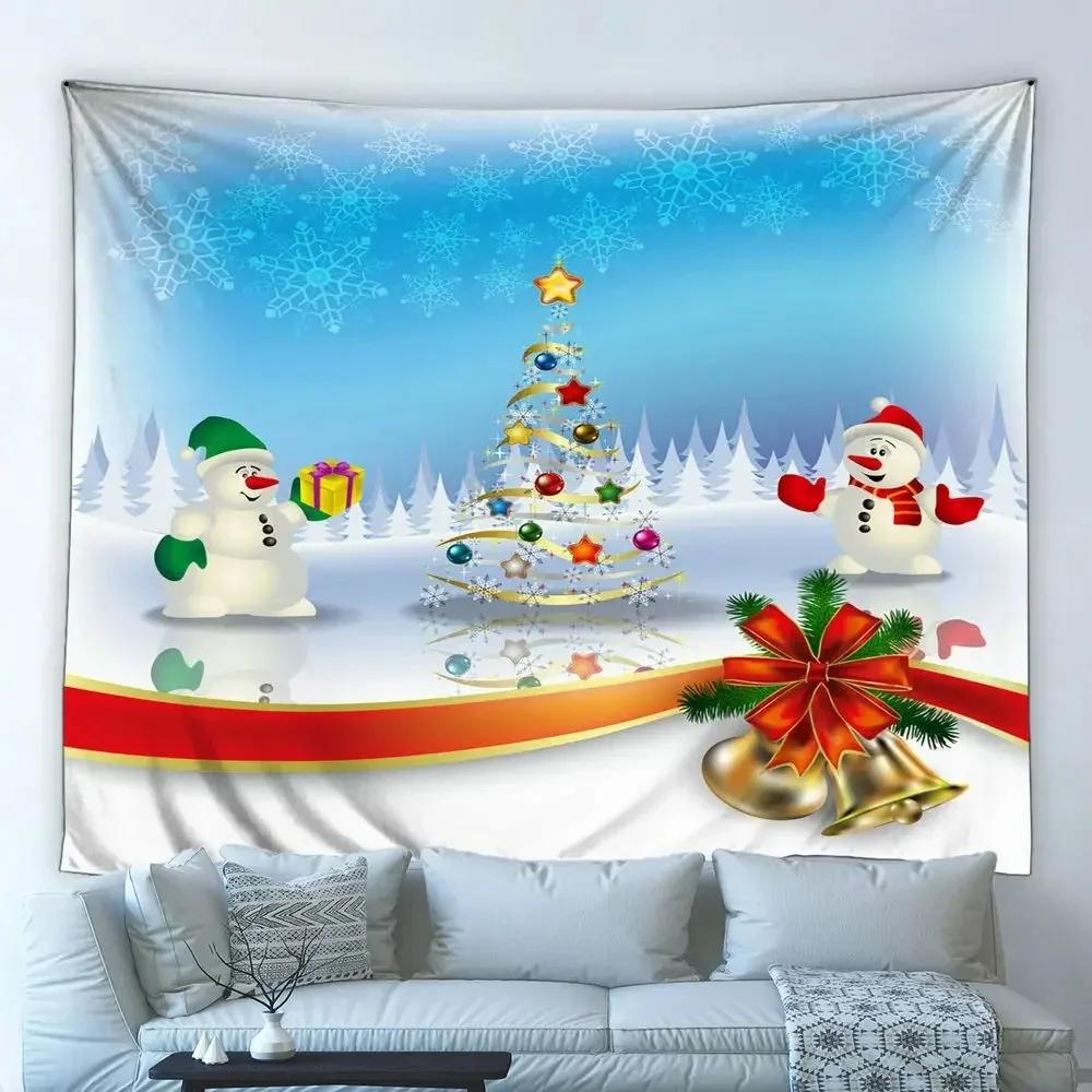 Christmas Snowman Luxury Tapestry Bedroom Living Room Home Christmas Decoration