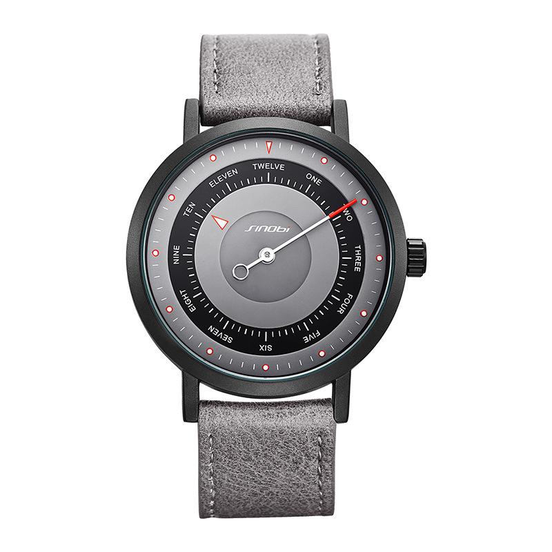 Sinobi Men s Fashionable Leather Strap Waterproof Watch 9809