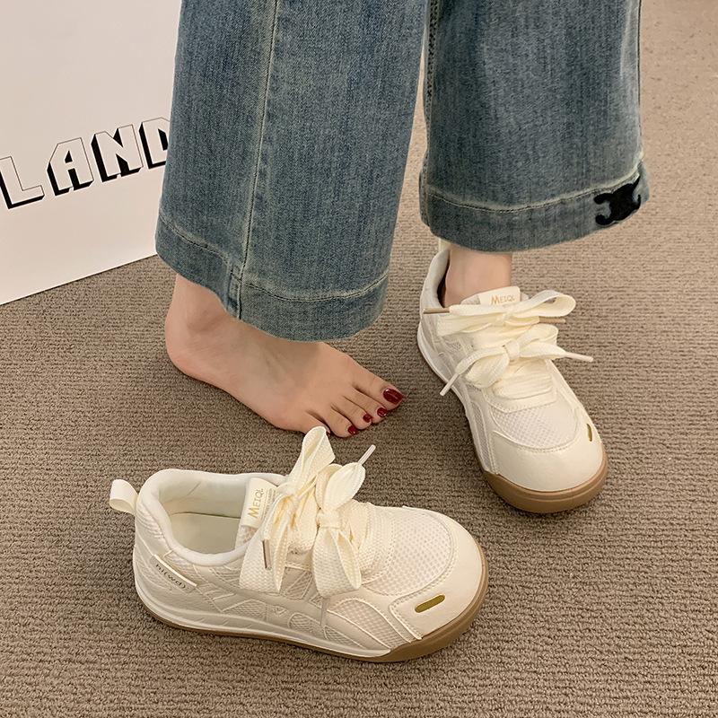 Designer Creative Women's Chunky Shoes Spring Summer Comfortable Non Slip Casual Walking Shoes Lace-up Women Vulcanized Sneakers