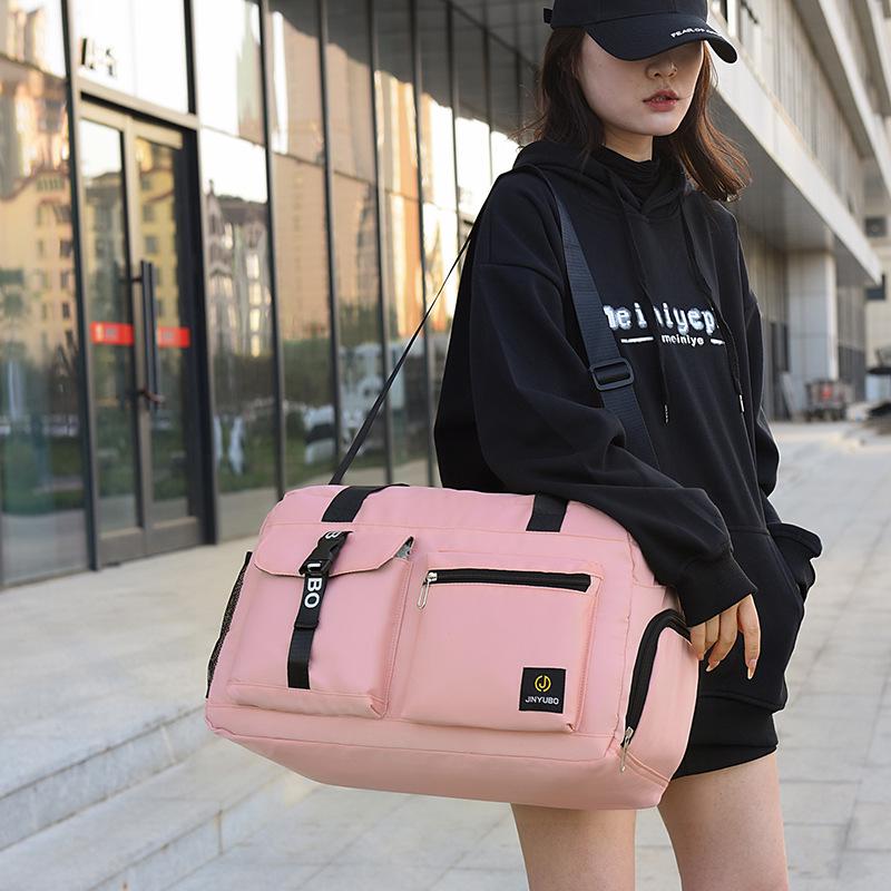 Wodoodporna Torba na Ramię Sportowa i Fitness na Zewnątrz - Unisex, Duża Pojemność, Przegrody Mokra/Sucha, Idealna na Krótkie Wyjazdy