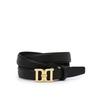 DakS Black Dd Metallic Gold Buckle Leather Women S Belt